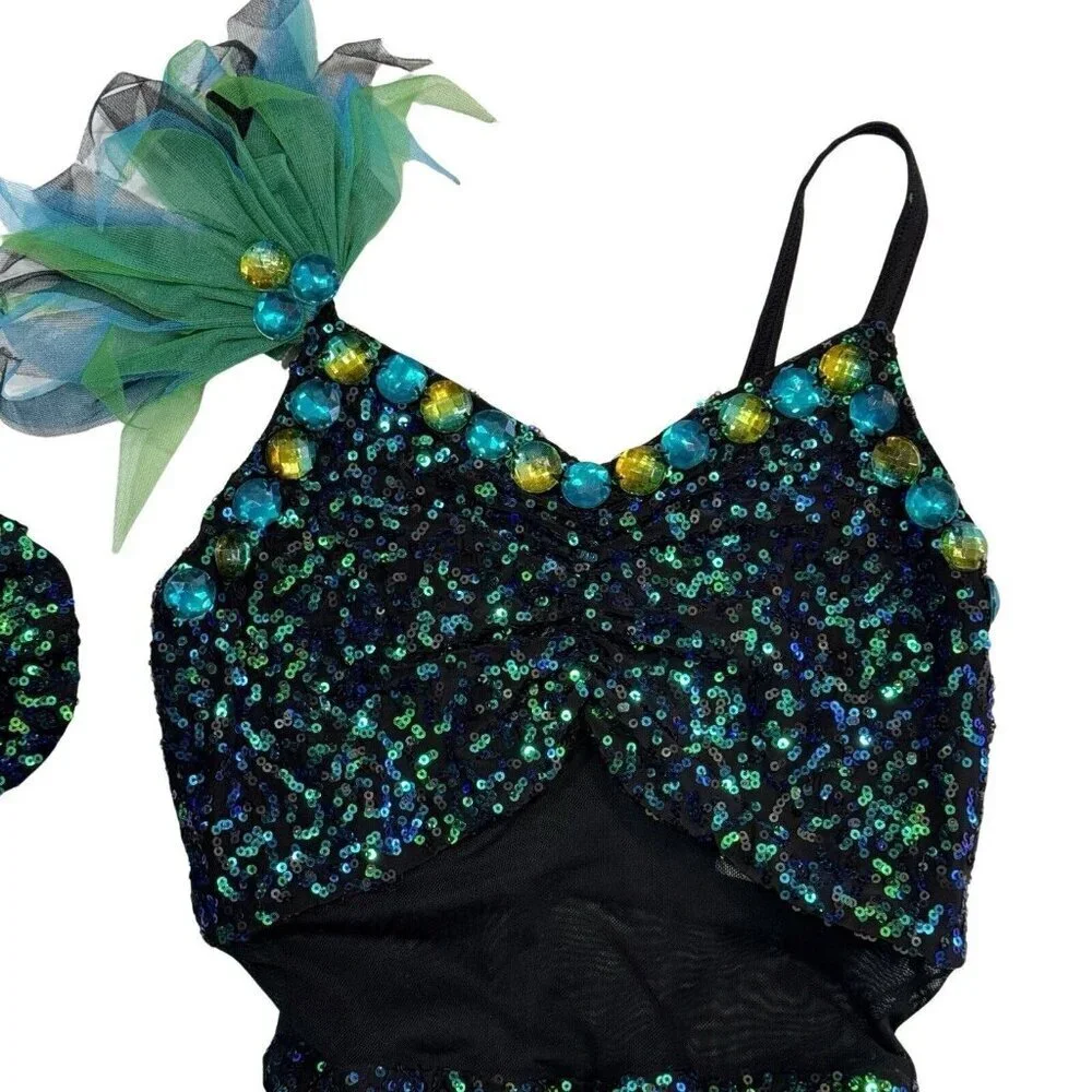 CURTAIN CALL Showtime Star 2-Piece Dance Costume‎ Leotard Tutu Size CME Ballet